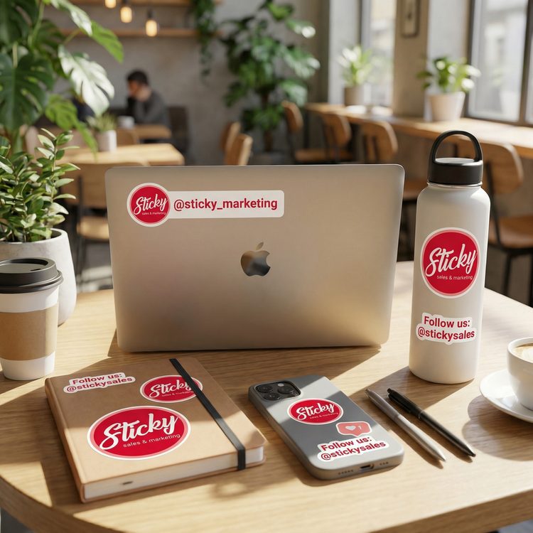 Social Media Handle Stickers